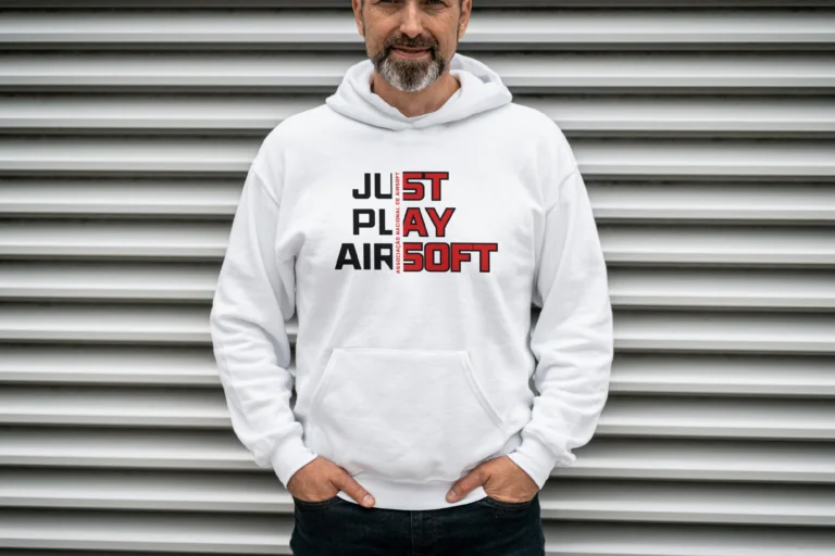Hoodie Just Play Airsoft Branco 2023